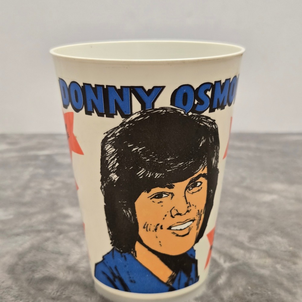 Vintage 1976 Donny Osmond 7-Eleven Slurpee Cup Osbro Enterprises Plastic Tumbler